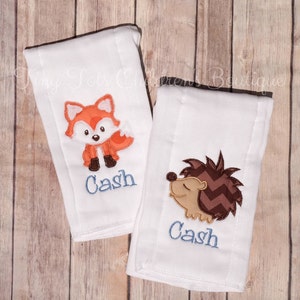 Set of 2 Personalized Burp Cloths - Monogram Baby Boy Burp Cloth Set - Embroidered Burp Cloth - Newborn - Baby Boy - Baby Shower Gift