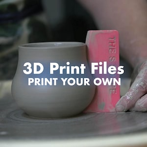 3D-Druckdatei für das S-förmige Rippen-Set (3 Größen). Drehrippe für Töpferwaren, Töpferwerkzeug zur Herstellung von Pflanztöpfen. Tassenrippe für Töpferwaren.