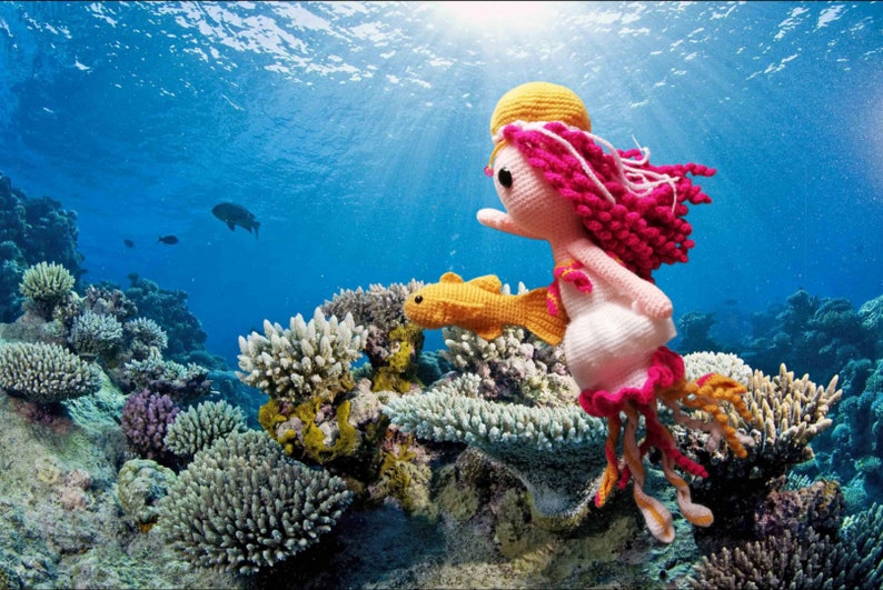 Coral the Jellyfish Princess/ Crochet PDF Pattern image 6