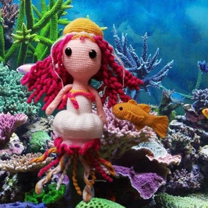 Coral the Jellyfish Princess/ Crochet PDF Pattern image 1