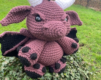 Crochet Amigurumi Dragon bag/backpack PDF pattern
