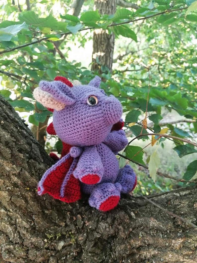 Merlin the Dragon Amigurimi/ kawaii PDF crochet pattern image 2