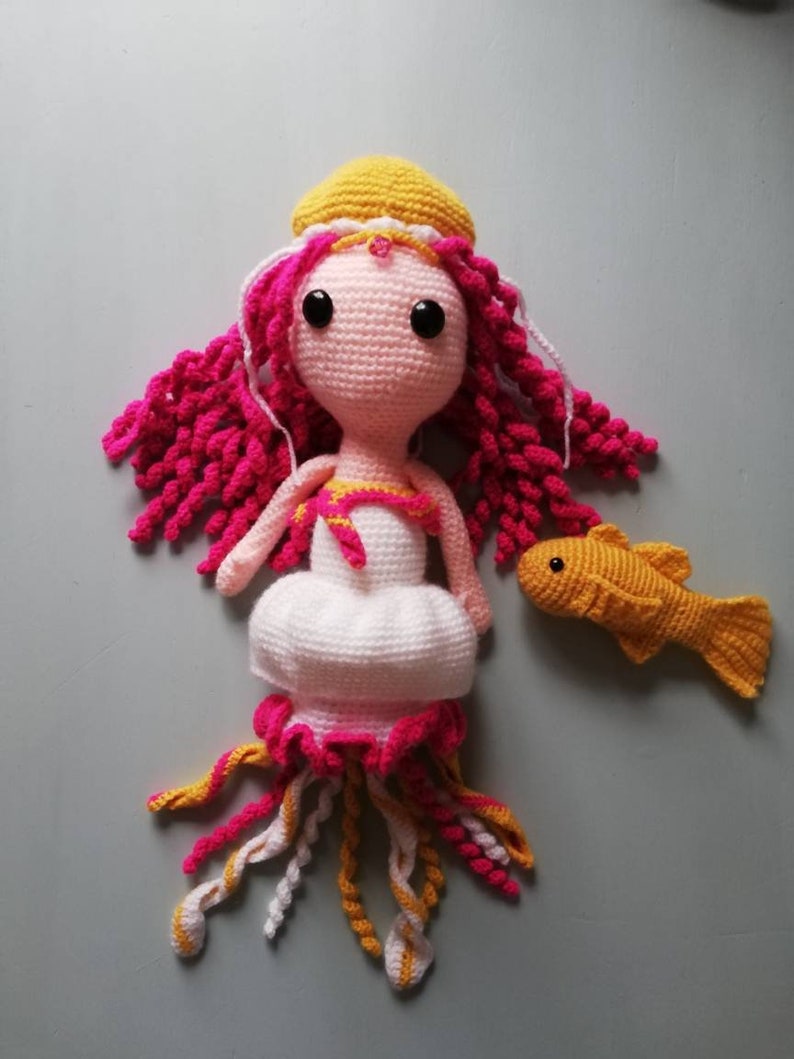 Coral the Jellyfish Princess/ Crochet PDF Pattern image 4