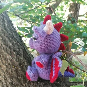 Merlin the Dragon Amigurimi/ kawaii PDF crochet pattern image 3