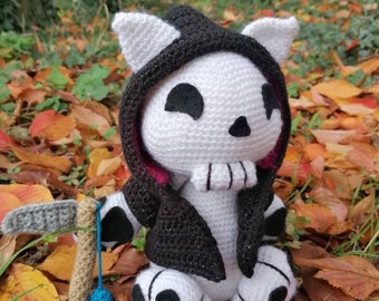 Grim Reaper Kitty PDF crochet PATTERN