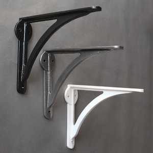 7 Inch Cast Iron Heavy Industrial Ironbridge Shelf Brackets - Antique Vintage Wall Metal Shelf Toilet Supports Shelving