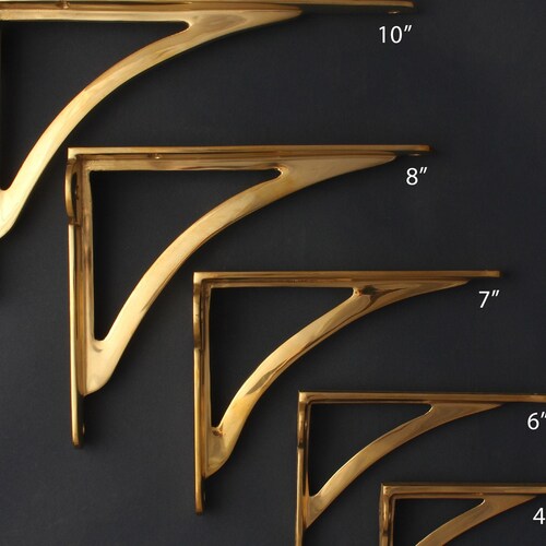 Brass 8 X 10 Victorian Shelf Bracket Antique Style Old Etsy