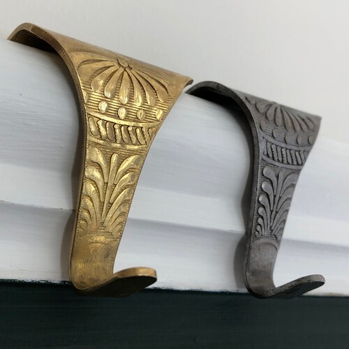 Picture Rail Hook Aged Bronze Victorian Vintage Style Etsy