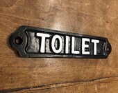 Railway Vintage Toilet Door Sign Cast Metal - Bathroom Wc Washroom Industrial Style Railway Cast Iron Style Sign BRITISH MADE - BATH-03-bl