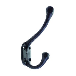 Rustic Black Cast Iron Hat & Coat Hook
