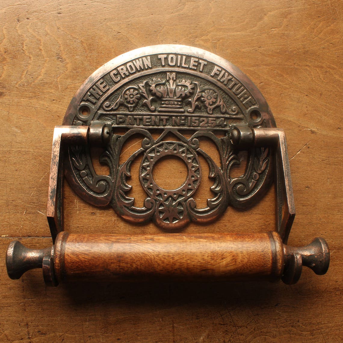 Victorian Copper Toilet Roll Holder Old Heavy Vintage Style Etsy