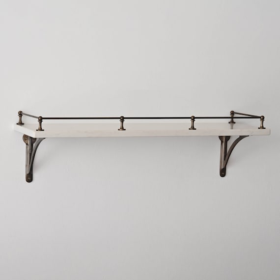 Aged Brass Gallery Rail | Kitchen Fiddle Tipping Shelf Rail Solid Brass UK