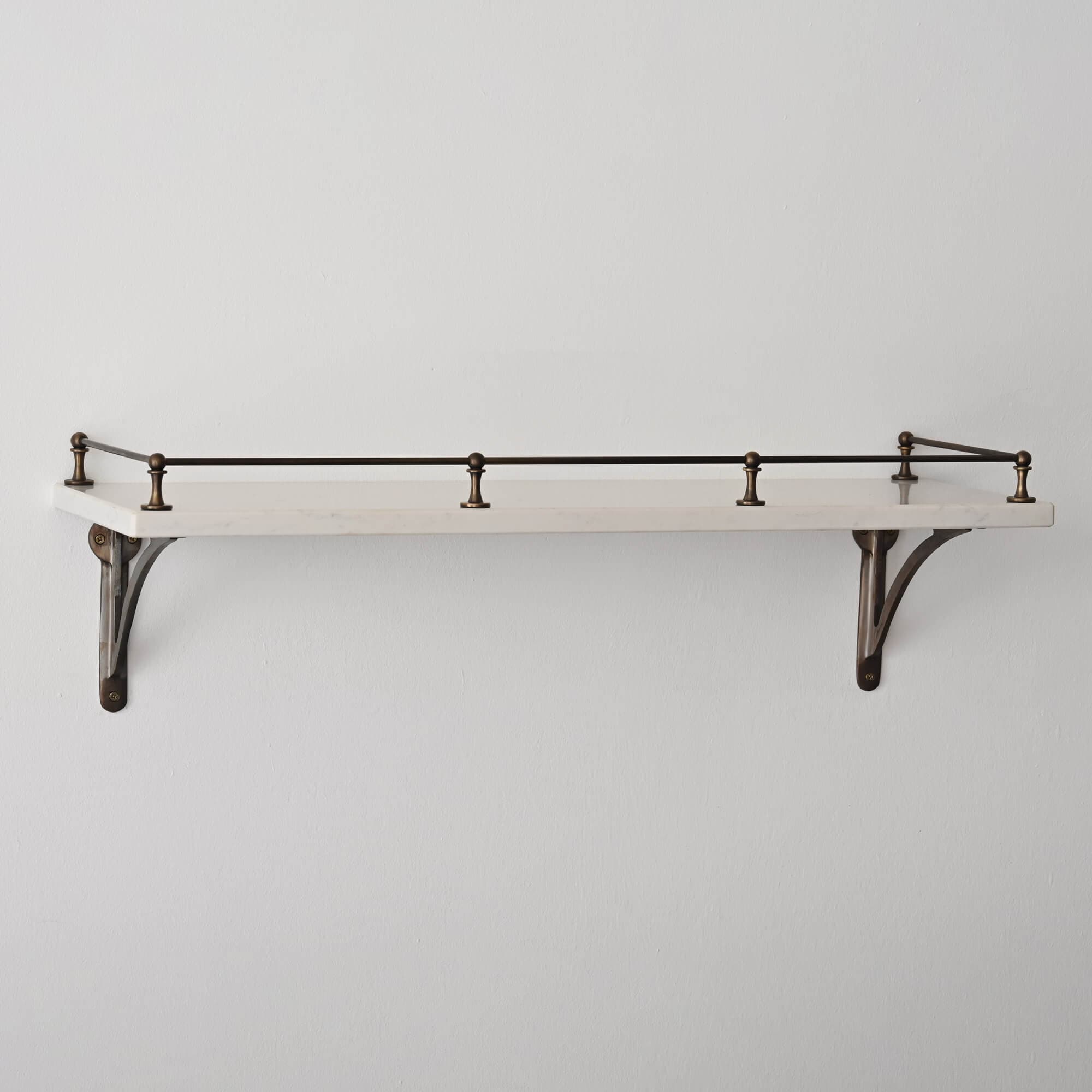 Fiddle Rails Uk Aged Brass Gallery Rail | Kitchen Fiddle Tipping Shelf Rail Solid Brass ...