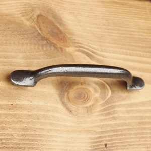 Cast Iron Cabinet Handle | Kitchen Cupboard Drawer Door Pull Handle Old Heavy Solid Grey Cottage Minimal Shaker Style