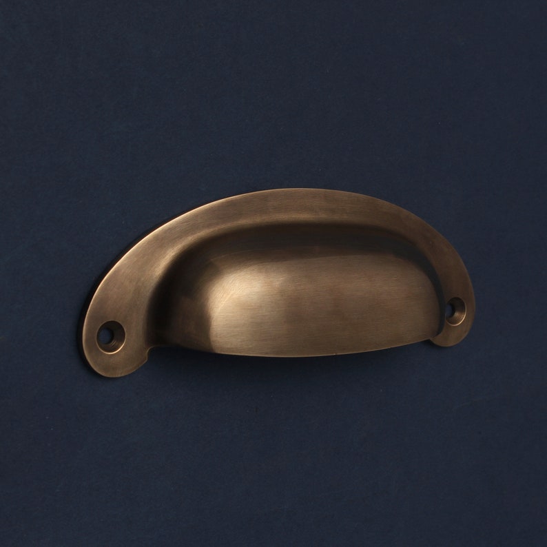 Aged Brass Drawer Pulls 4 & 5 Antique Solid Brass Etsy