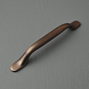 Cast Aged Brass Kitchen Cabinet Handles Hardware | Shropshire Shaker ...
