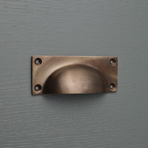 Aged Brass Cabinet Handles & Knobs | Solid Kitchen Cupboard Pulls ...