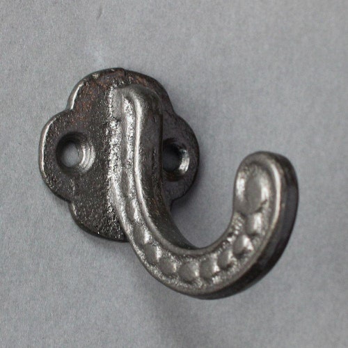 Cast Iron Classic Coat Hook Double Black Etsy UK