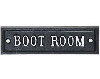 Boot Room  Door Signs Shabby Chic Country Style Cast Iron Traditional Style Signs ~ ROOM-05-bl