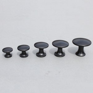 Black Cast Iron Shaker Cabinet Knobs Antique Style ~ Drawer Cupboard Door Pull Handles Kitchen Vintage Style 20mm, 25mm, 30mm, 35mm, 40mm