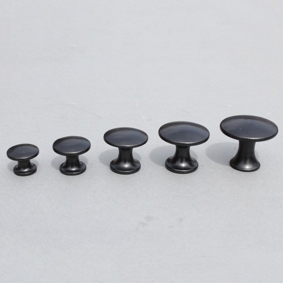 Black Cast Iron Cabinet Knobs Antique Style Drawer Cupboard Etsy