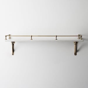 Antique Brass Gallery Rail | Kitchen Fiddle Tipping Shelf Rail Solid Brass UK