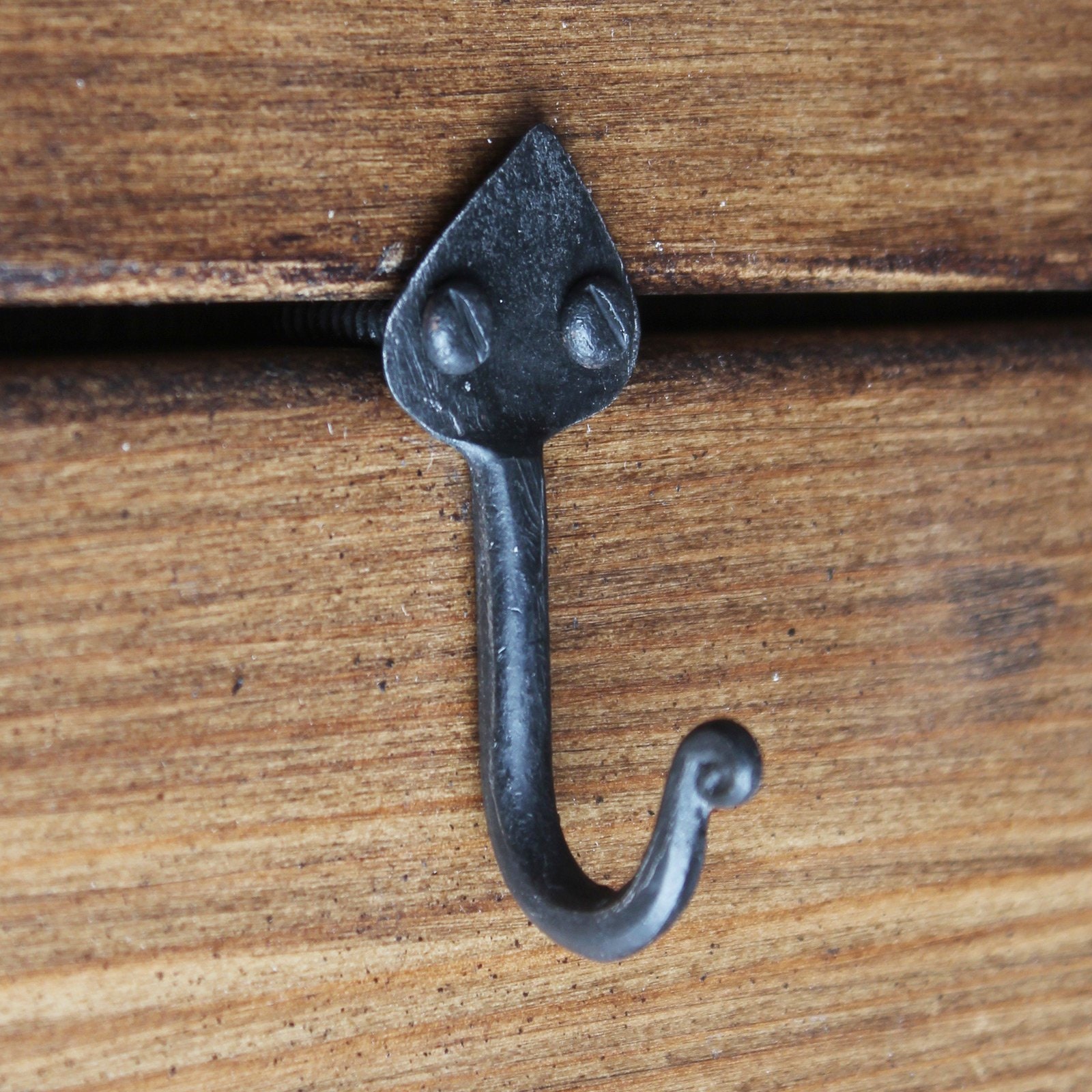 Forged Wrought Iron Hook Small Handmade Rustic Iron Forged Etsy 日本