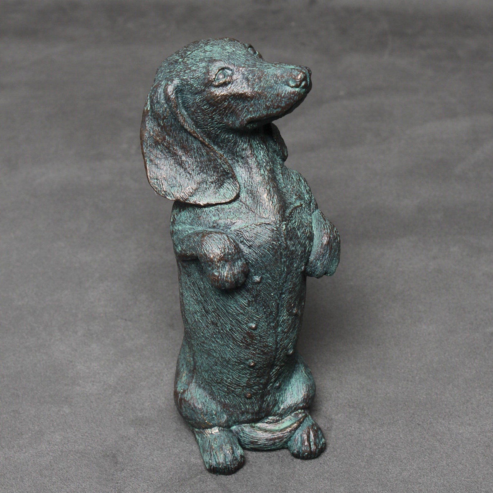 Bronze Dachshund Ornament Sausage Dog Doxie Dachs Statue Etsy