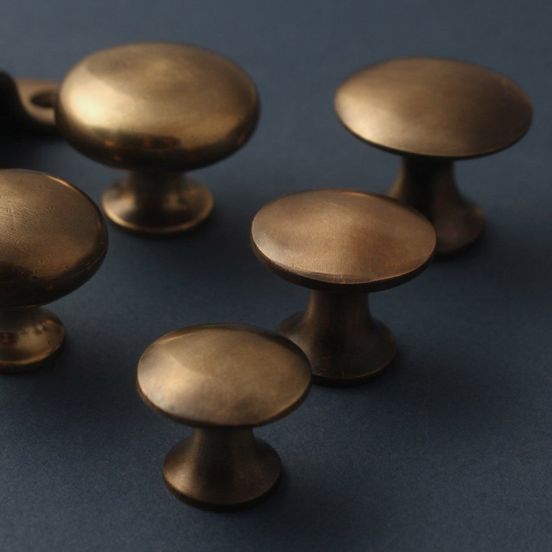 Aged Brass Kitchen Handles Drawer Cup Pulls & Knobs Antique Etsy