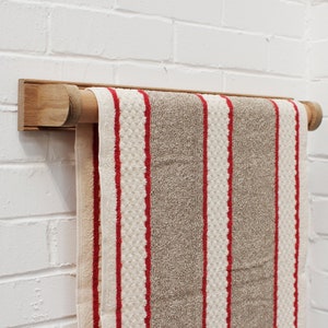 Oak roller towel rail Kitchen Bathroom Aga Towel Rail Old Traditional English Country Cottage Style Towel Rail image 4