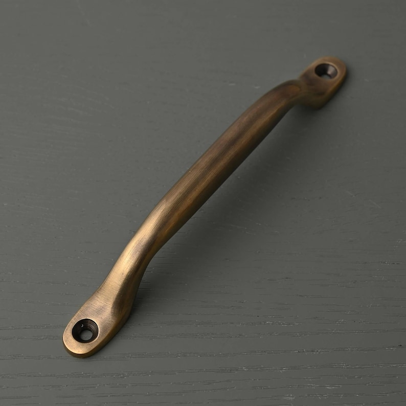 Light Aged Brass Cabinet Handles & Knobs | Solid Kitchen Cupboard Pulls ...