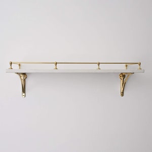 Polished Brass Gallery Rail | Kitchen Fiddle Rail Solid Brass UK