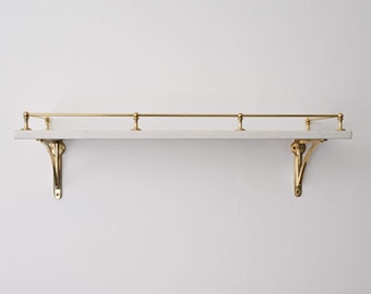 Polished Brass Gallery Rail | Kitchen Fiddle Rail Solid Brass UK