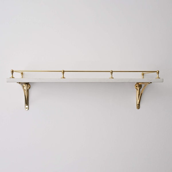 Polished Brass Gallery Rail | Kitchen Fiddle Rail Solid Brass UK