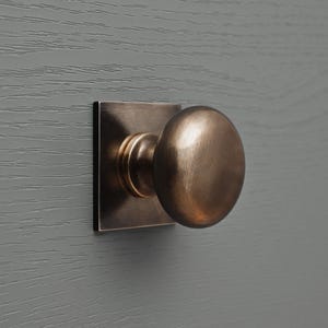 Cast Aged Brass Kitchen Cabinet Handles Hardware | Shropshire Shaker ...