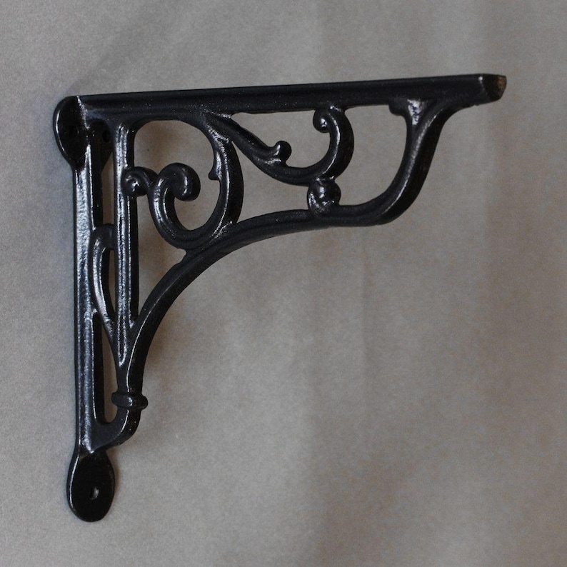 8 Inch Victorian Scroll Cast Iron Shelf Bracket Etsy