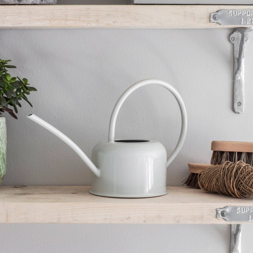 1L Indoor Watering Can - White / Chalk Scandi Simple Minimal Style Small Watering Can Indoor Plants Pots Herbs Kitchen
