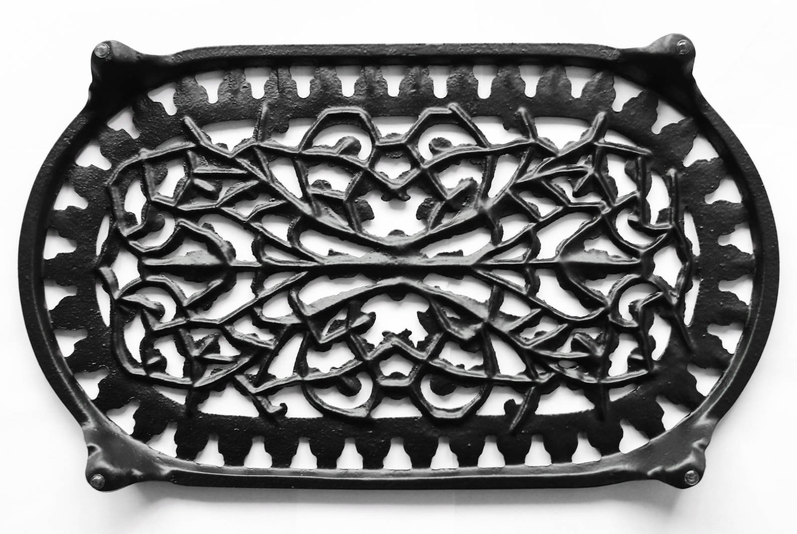 Large Cast Iron Trivets Quality Made Double Pan Pot Tea Stand Etsy