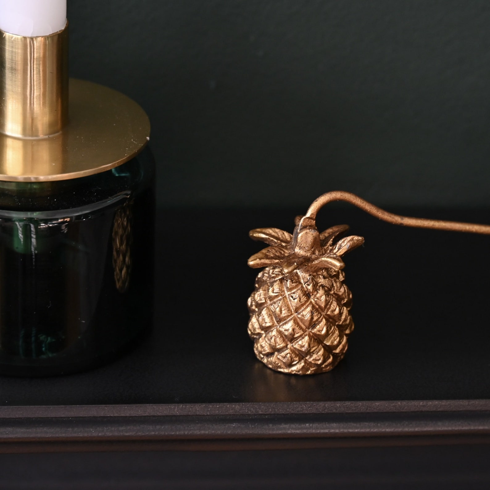 Golden Pineapple Candle Snuffer Vintage Antique Brass Gold Style Candle
