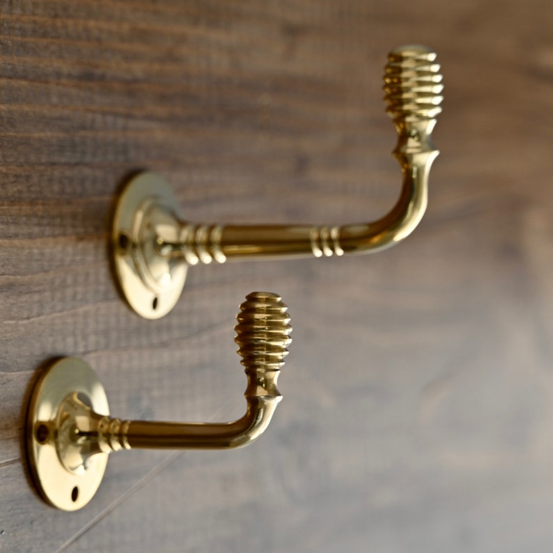 Brass Beehive Coat Hook Decorative Solid Brass Coat Hooks Etsy