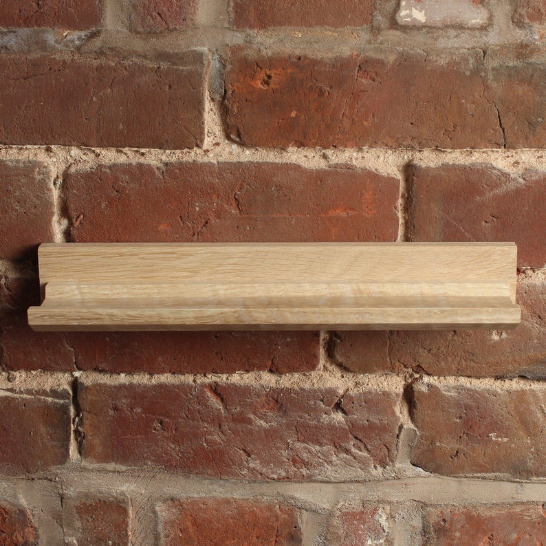 Solid Oak Picture Ledge Shelf Frames Ornaments Wall Mounted Etsy UK