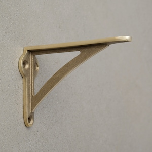 Brass Shelf Brackets Ironbridge Heavy Solid Cast Brass Kitchen Book Gold Wall Old Antique Victorian English Shaker Minimal 4,6,7,8,10 4.5" inches