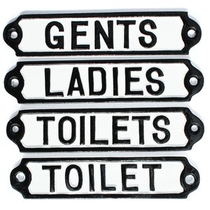 Vintage Victorian Style TOILET BATHROOM Door Sign Cast Iron Period Plaque Metal Vintage Victorian Style TOILET BATHROOM Door Sign Cast Iron Period Plaque Metal