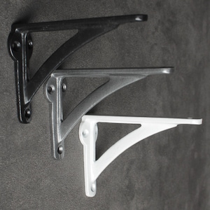 Petite étagère murale industrielle Ironbridge en fonte de 4,5 pouces en métal, support d&#39;étagère simple, style antique vintage noir, blanc, étain