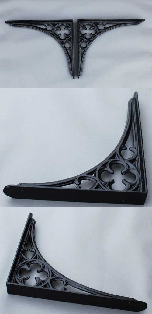 2 X 8 X 7 Cast Iron Victorian Shelf Brackets Antique Etsy