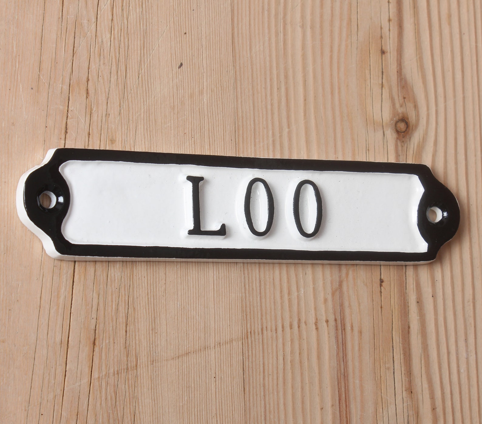 Vintage 'loo' Toilet Bathroom Door Sign Cast Metal - Etsy