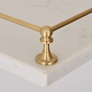 Cook Top Fiddle Rails Victorian Brushed Satin Brass Gallery Rail | Kitchen Fiddle Tipping ...