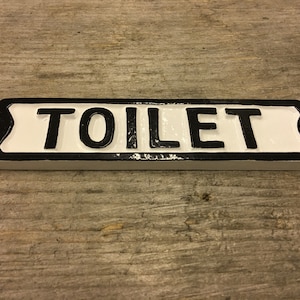 Railway Vintage Toilet Door Sign Cast Metal Bathroom Wc Washroom Industrial Style Railway Cast Iron Style Sign image 4