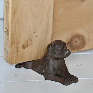 Lying Cast Iron Dog Door Stop | Dog Door Holder Doorstop Door Wedge