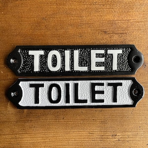 Railway Vintage Toilet Door Sign Cast Metal -  Bathroom Wc Washroom Industrial Style Railway Cast Iron Style Sign Hand Painted In The UK